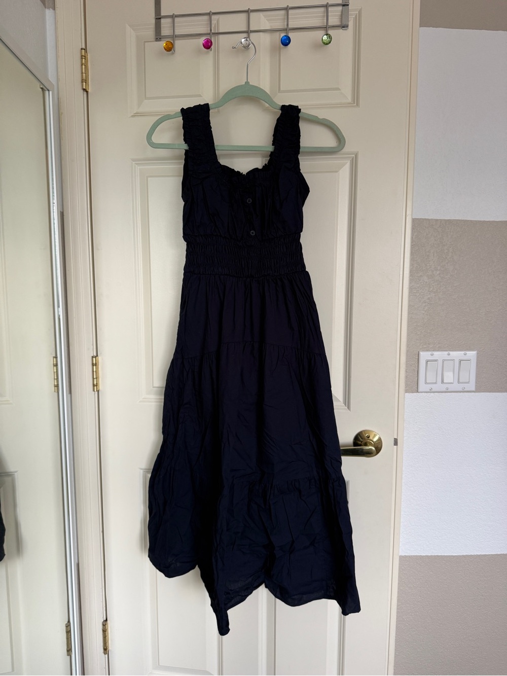 Target Navy Blue Sleeveless Smocked Maxi Dress